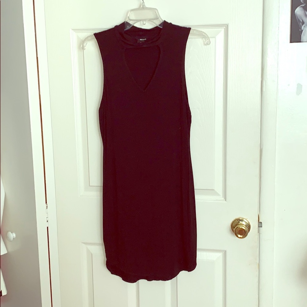 L Wet Seal Black Collar Cotton Dress